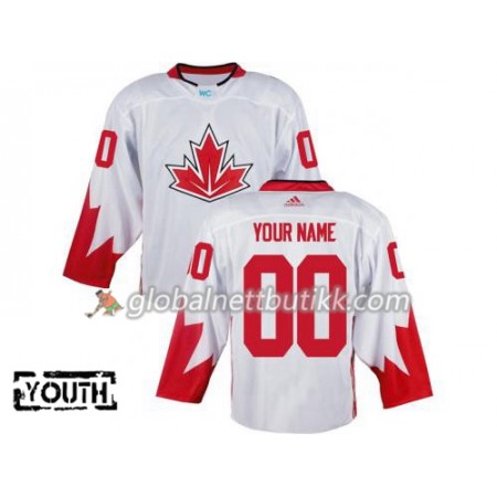 Canada Hockeydrakt Custom World Cup i ishockey 2016 Hvit - Barn